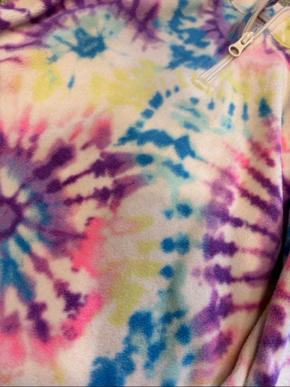 Kids' Tie-Dye Fleece Quarter-Zip Pullover - Multicolor